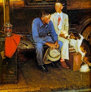 Breaking Home Ties, by Norman Rockwell