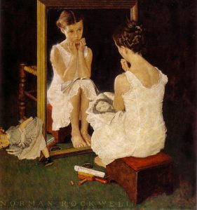 Girl at the Mirror, by Norman Rockwell